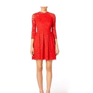 Beautiful Shoshanna red lace dress. Size 10.